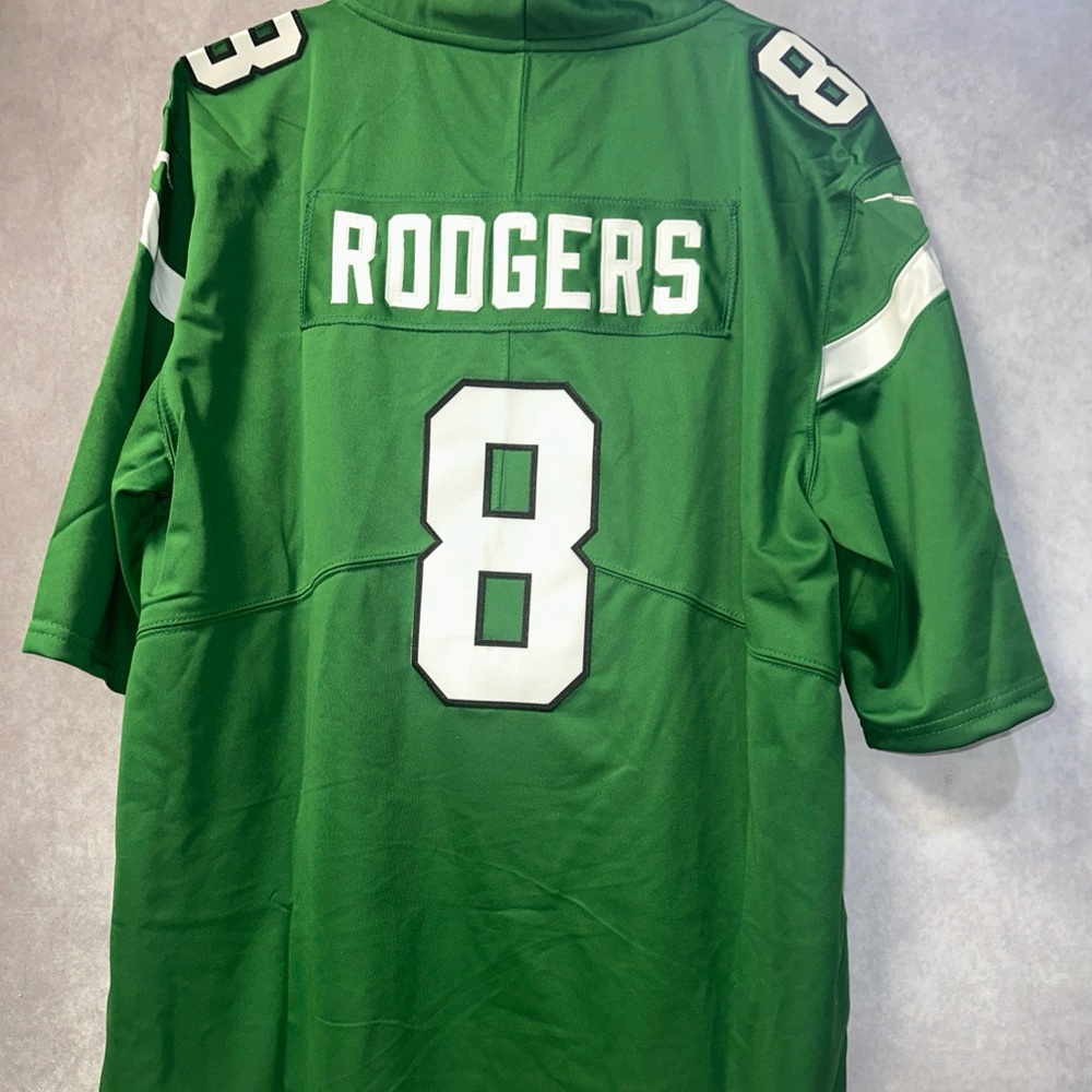 NWT New York Jets Aaron Rodgers #8 Mens Nike Onfield Jersey Large L
